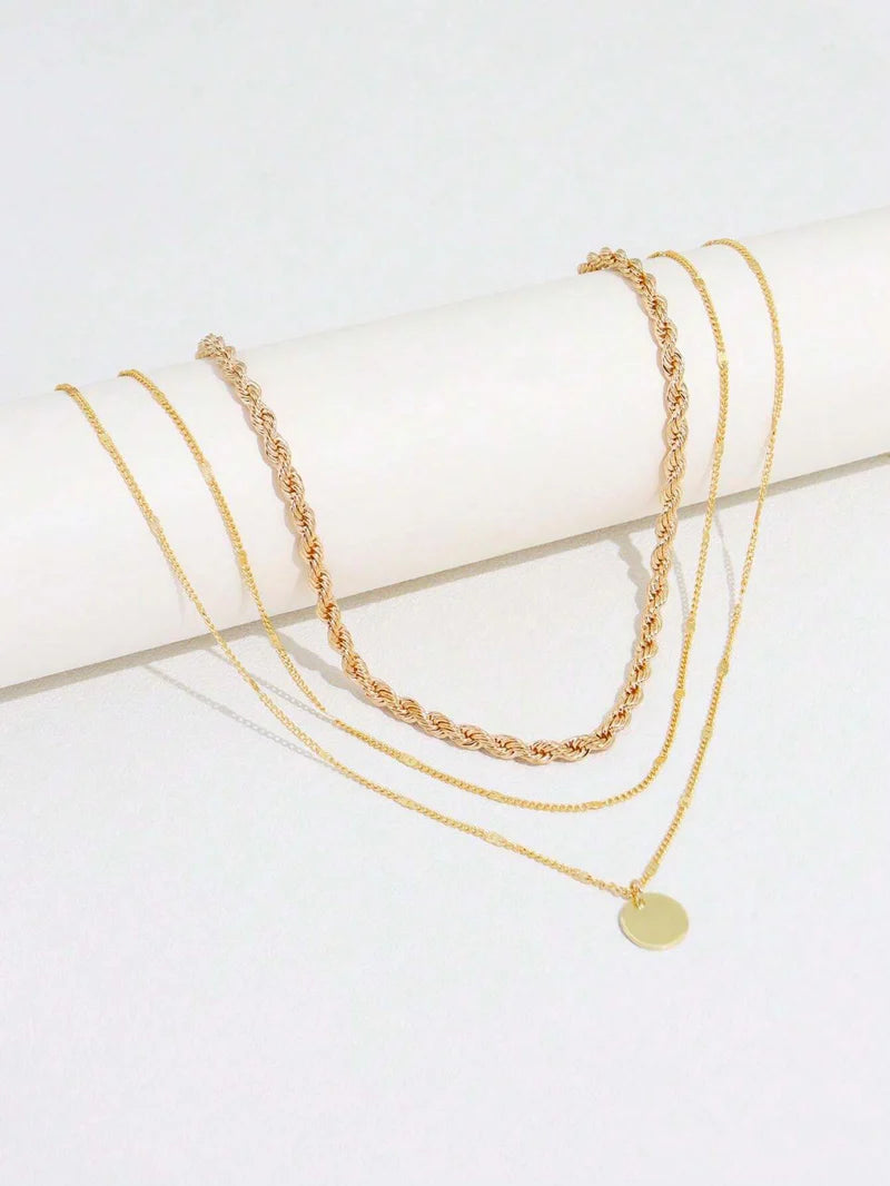 Elegant Layered Gold Necklace Set – Timeless Everyday Style